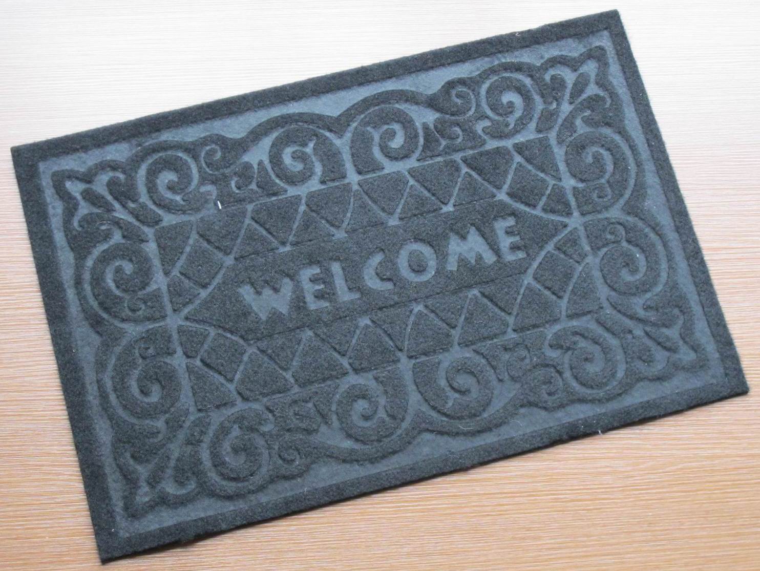 LM29012 Embossed Door Mat-black COLCHON